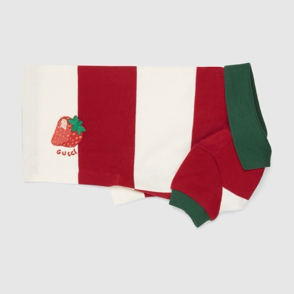 Dog Gucci cotton striped T-shirt size large